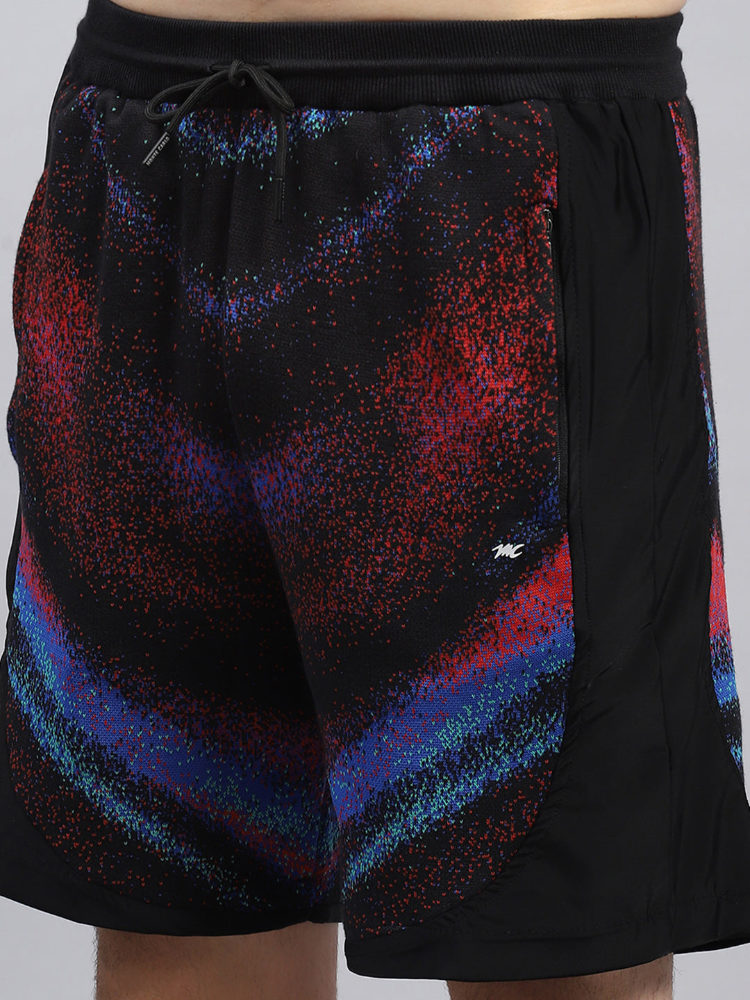 Men Black Printed Regular Fit Bermuda Set