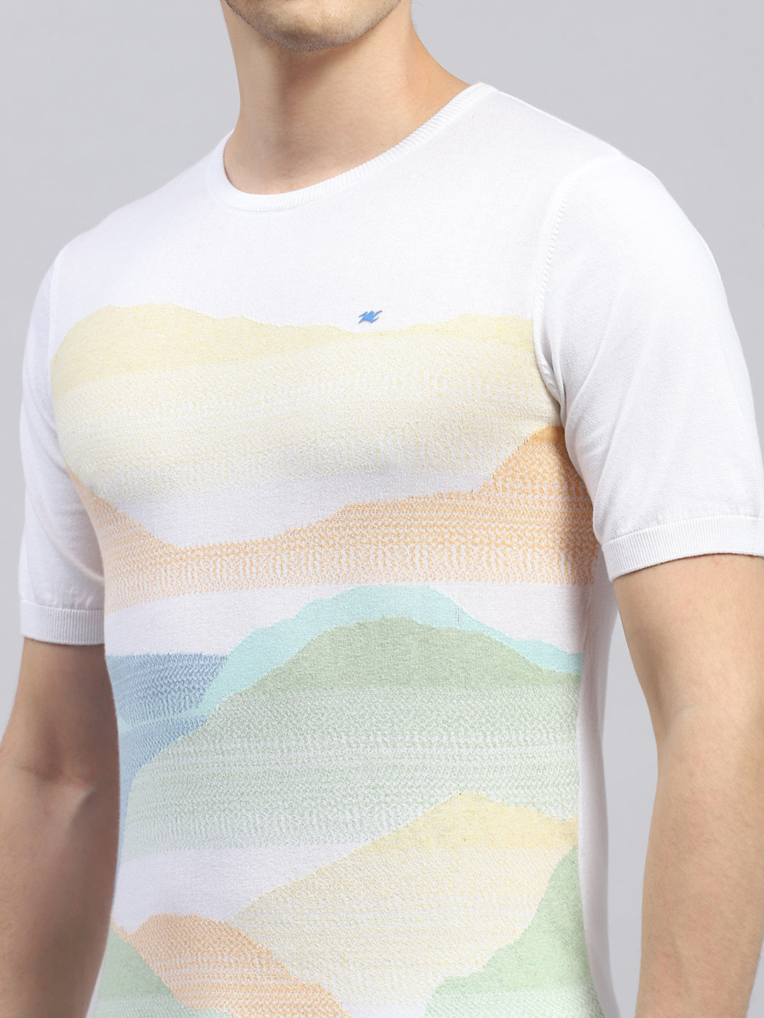 Men White Printed Regular Fit Bermuda Set