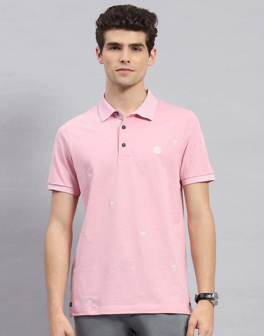 Nykaa Fashion Light Pink Shirt Online Pink Collar Tees Online