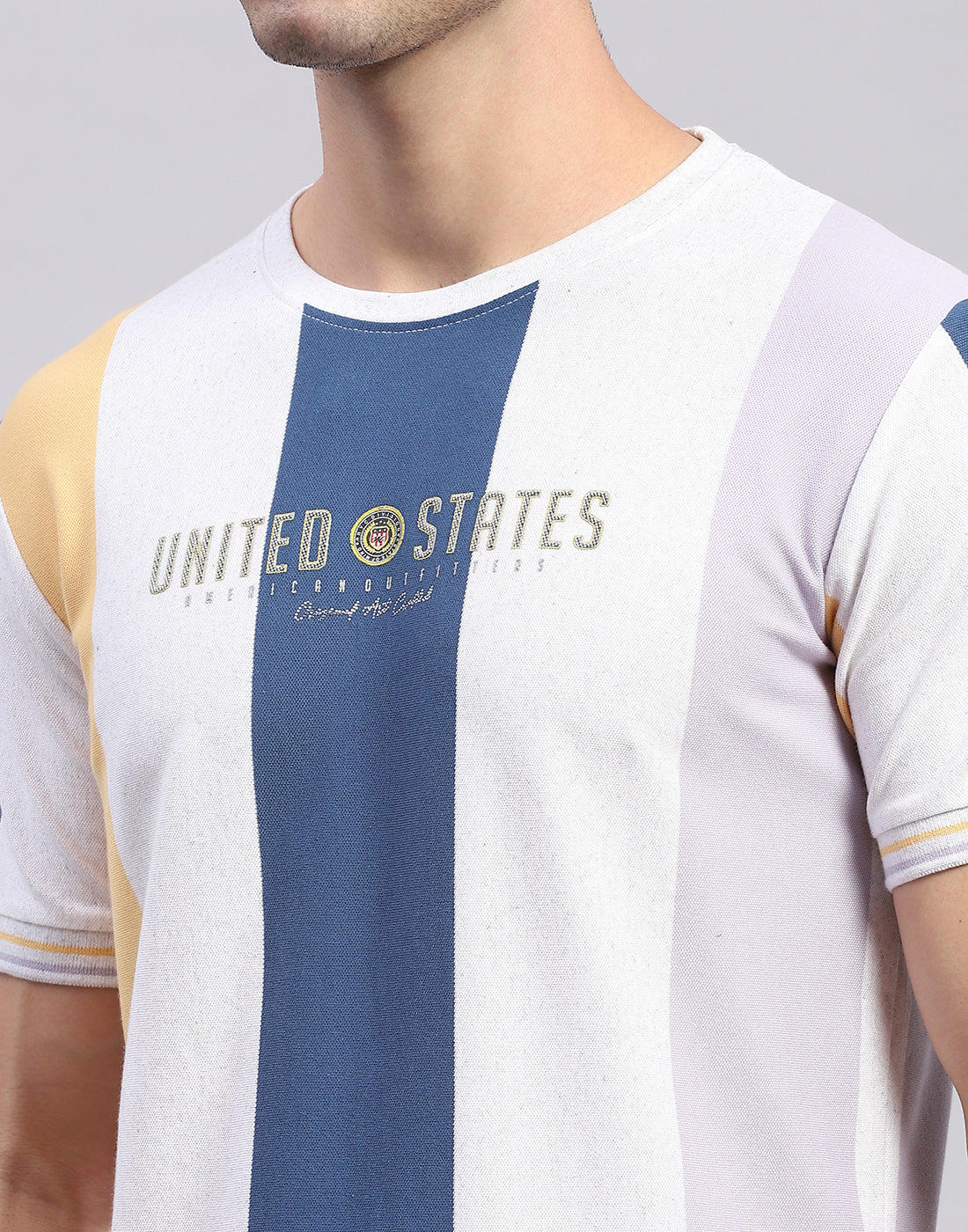 Men Multi Color Printed Round Neck Half Sleeve T-Shirt