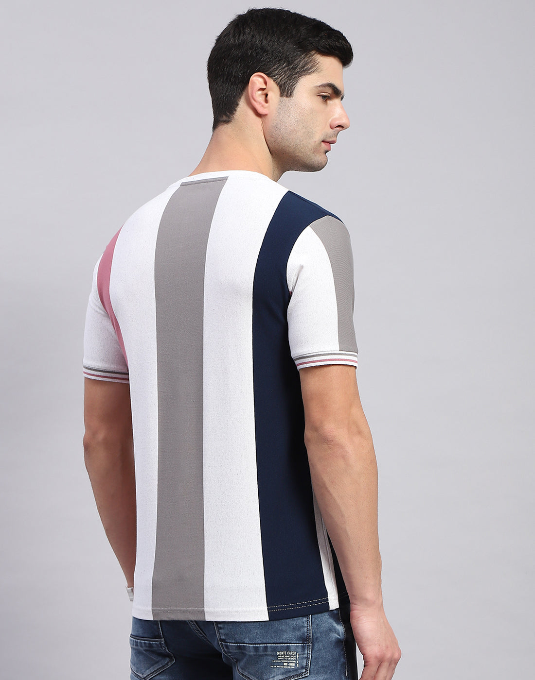 Men Multi Color Printed Round Neck Half Sleeve T-Shirt