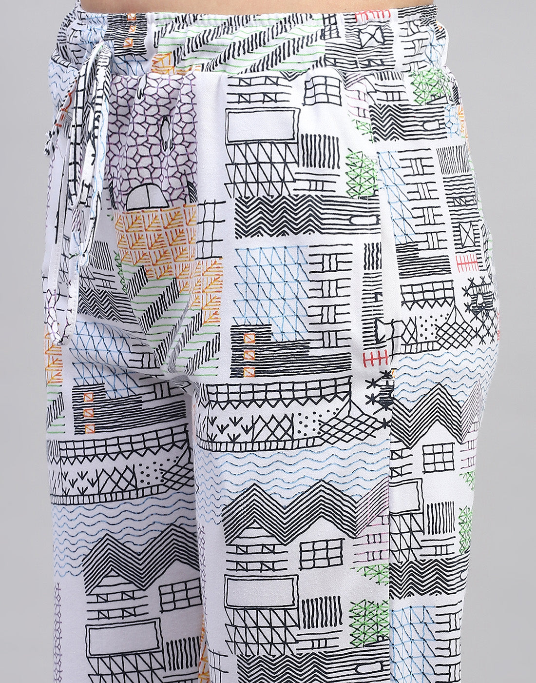 Women Navy Blue Embroidered Round Neck Half Sleeve Lower Set