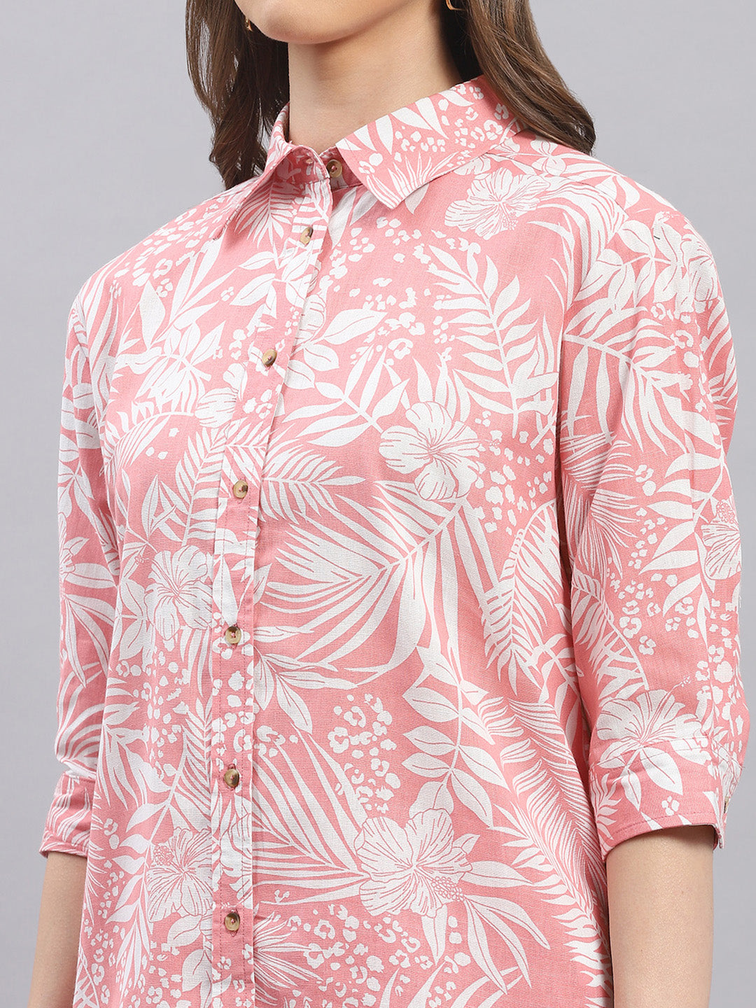 Women Pink Printed Collar Neck Cords Set