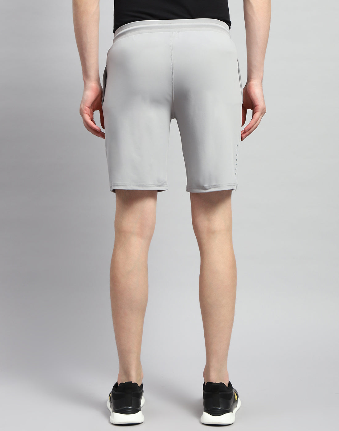 Men Grey Solid Regular Fit Bermuda