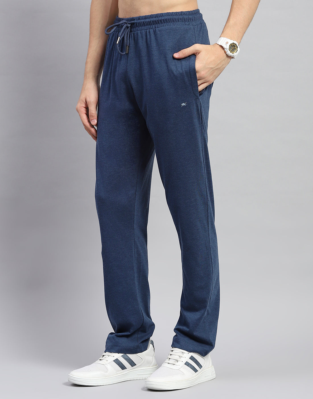 Men Blue Solid Half Sleeve Lower Set