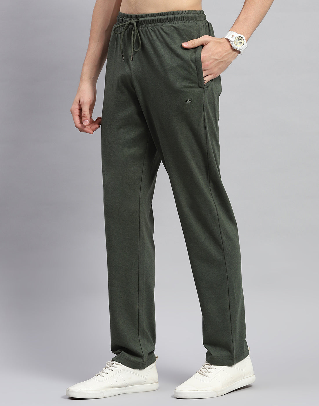 Men Green Solid Half Sleeve Lower Set