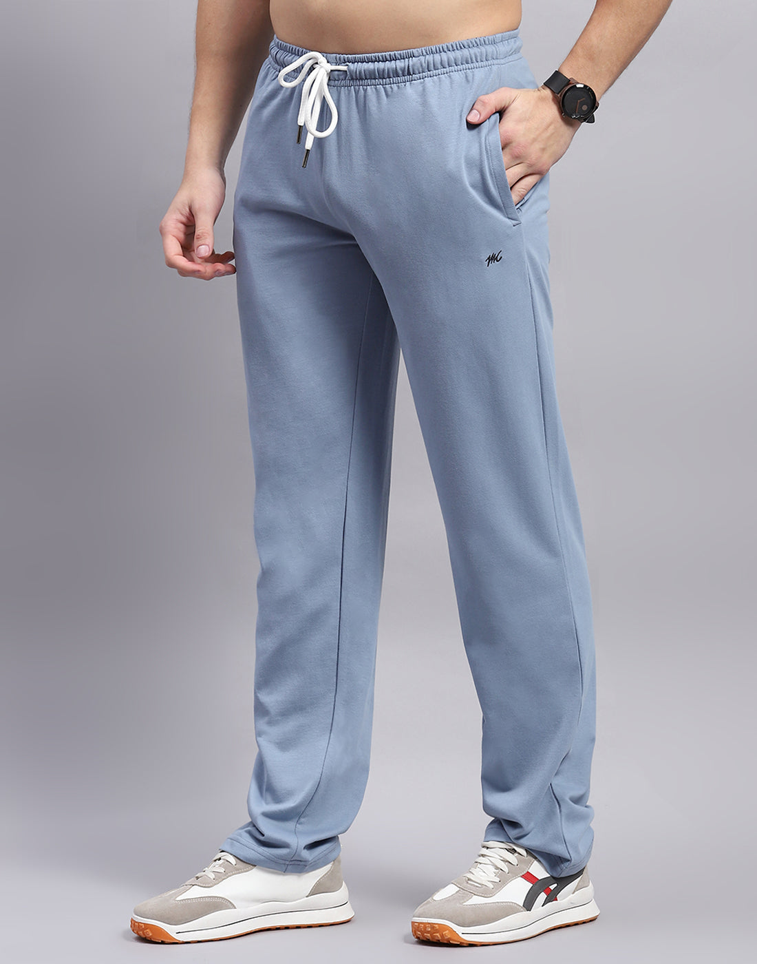 Men Blue Solid Polo Collar Half Sleeve Lower Set