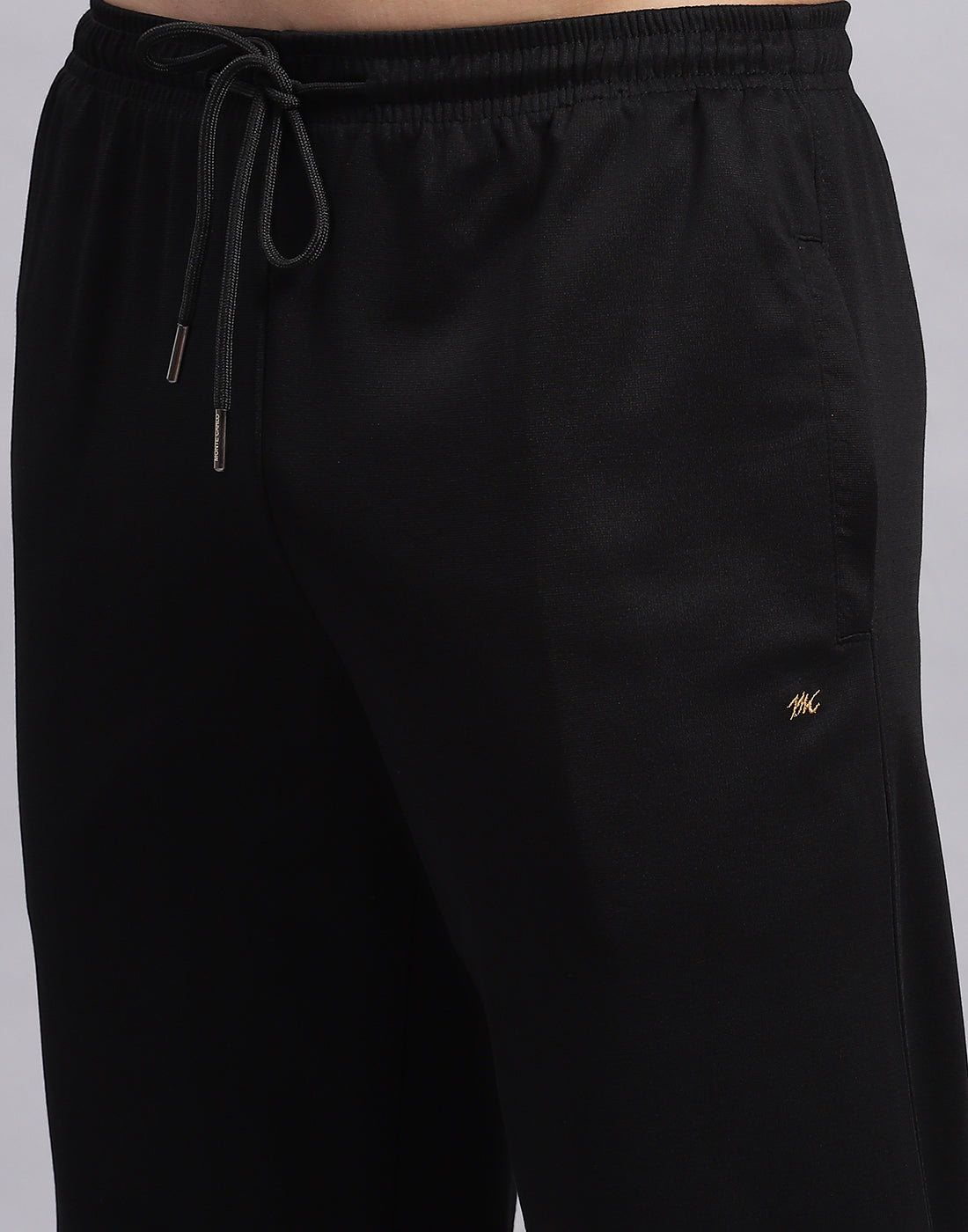 Men Black Stripe Polo Collar Half Sleeve Lower Set