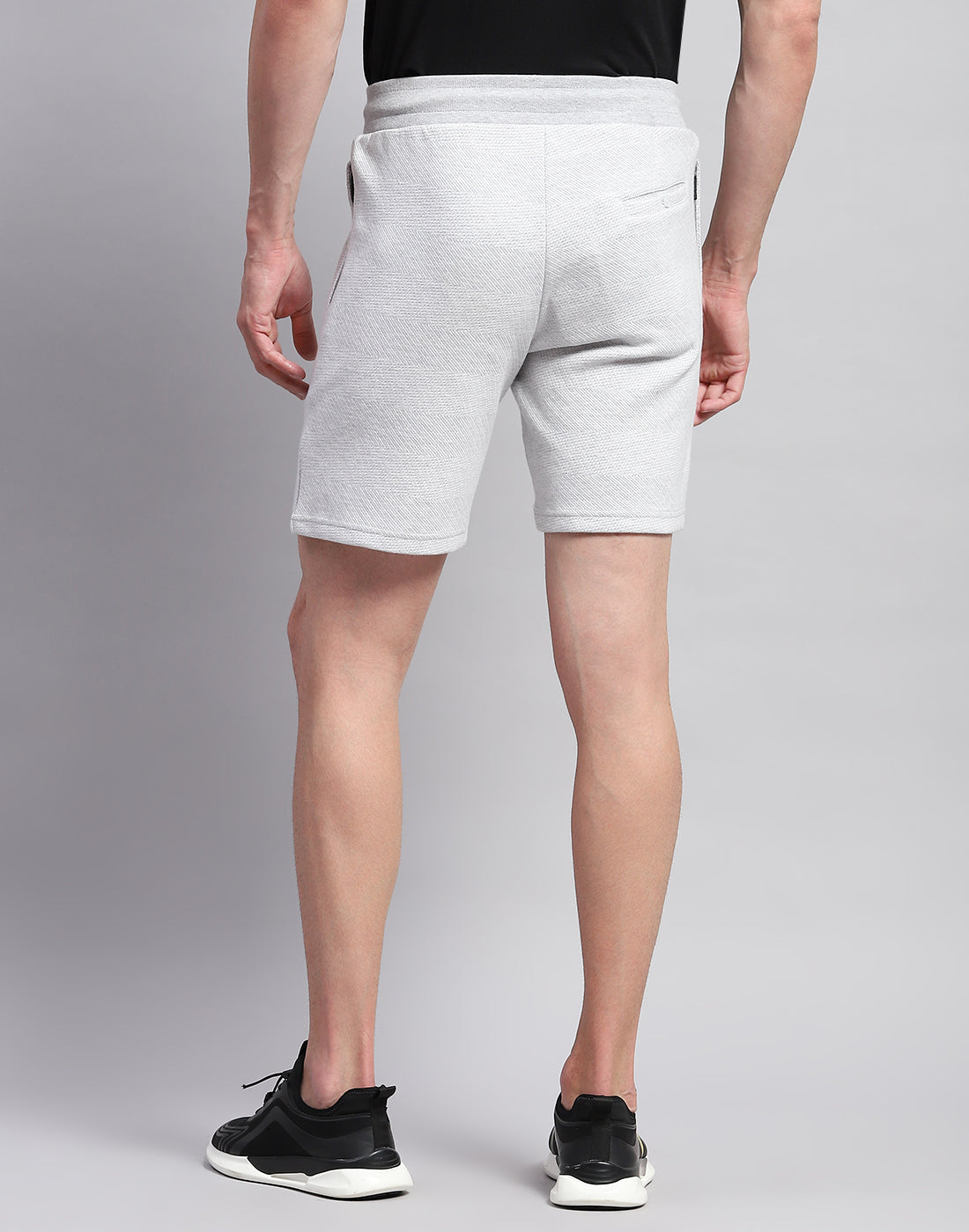 Men Grey Solid Regular Fit Bermuda