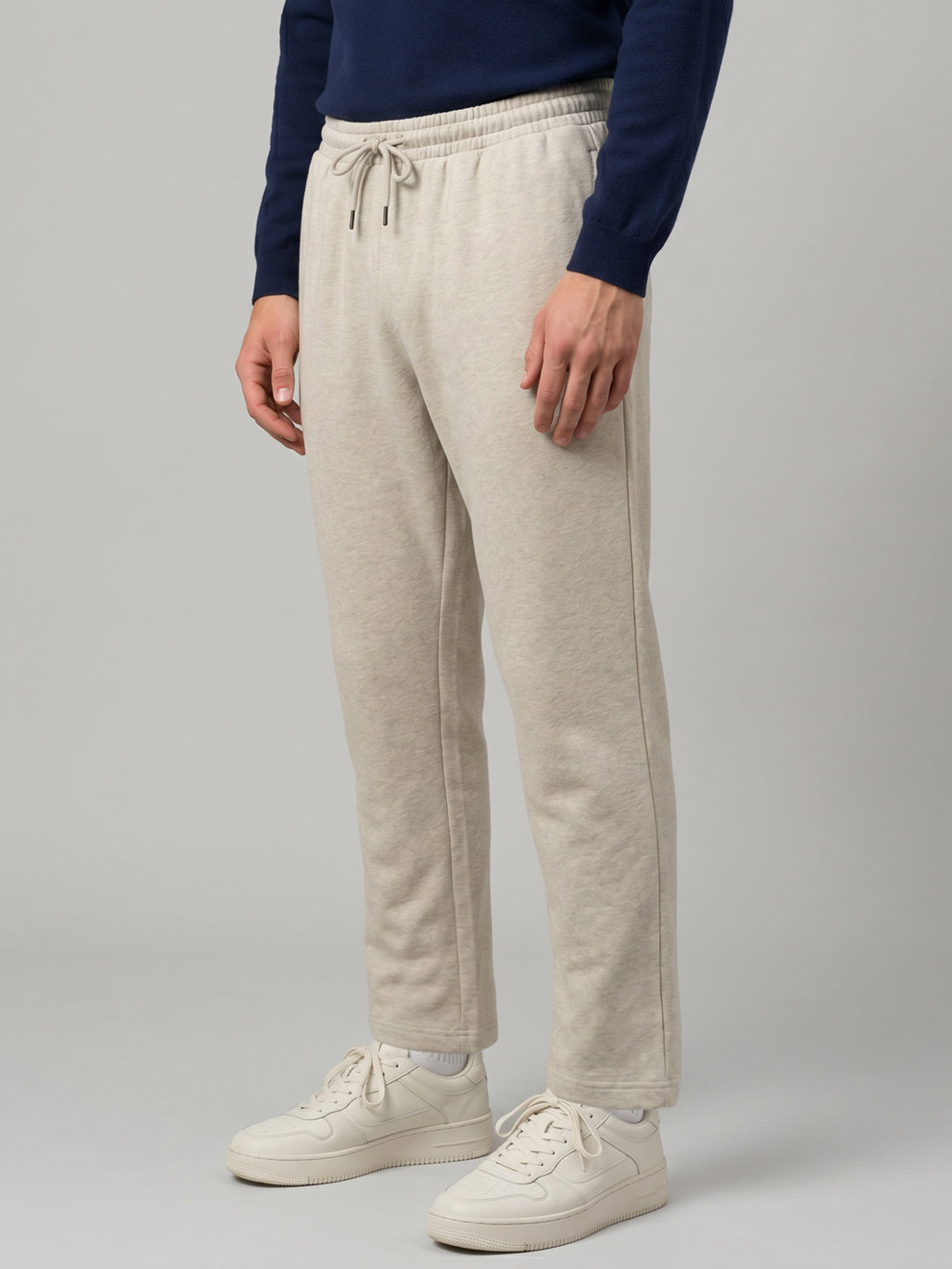Men Beige Solid Regular Fit Winter Lower