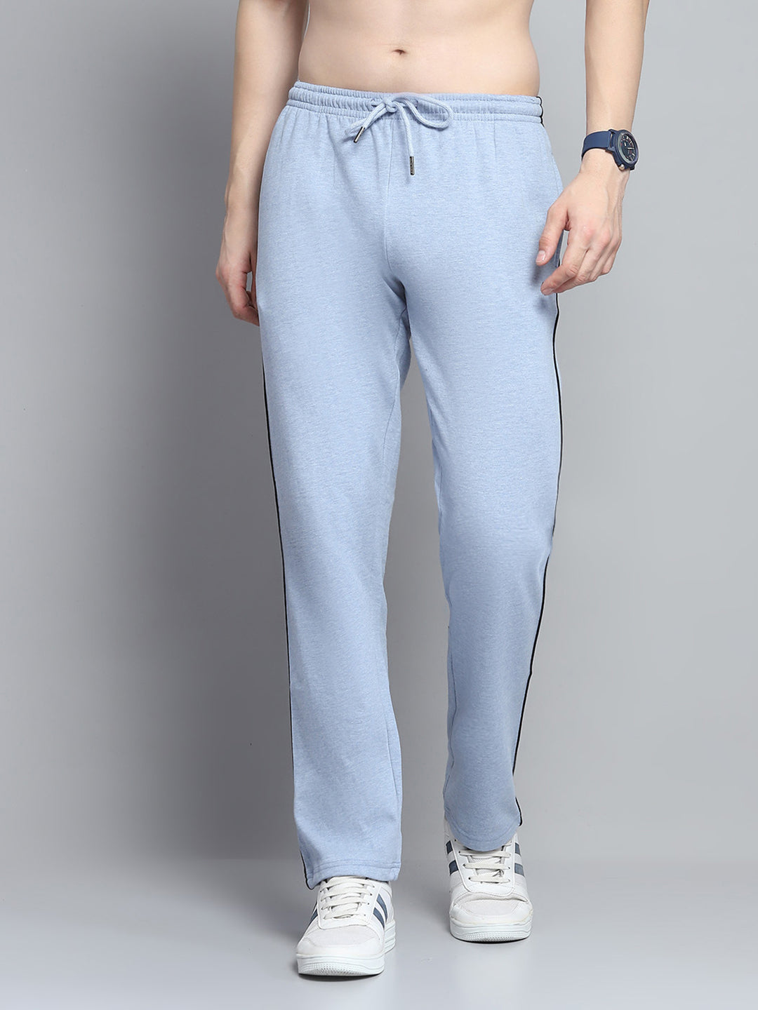 Men Blue Solid Lower