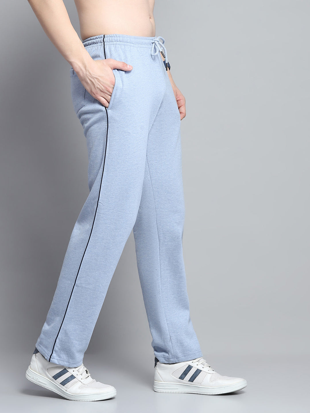 Men Blue Solid Lower