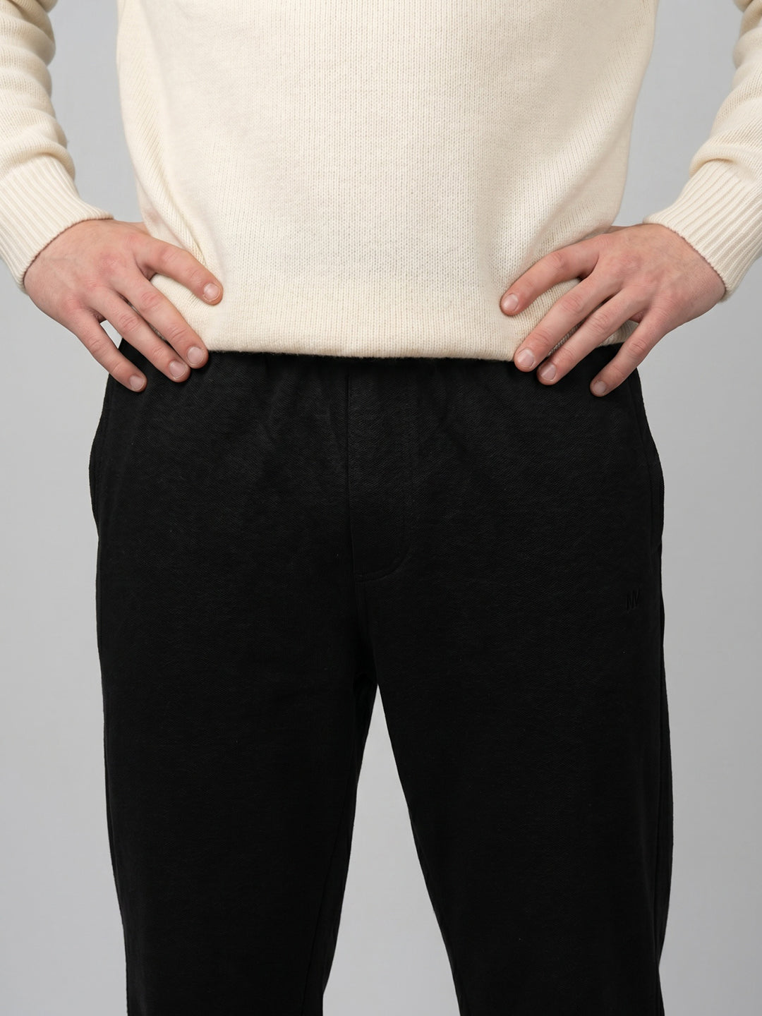 Men Grey Solid Regular Fit Lower