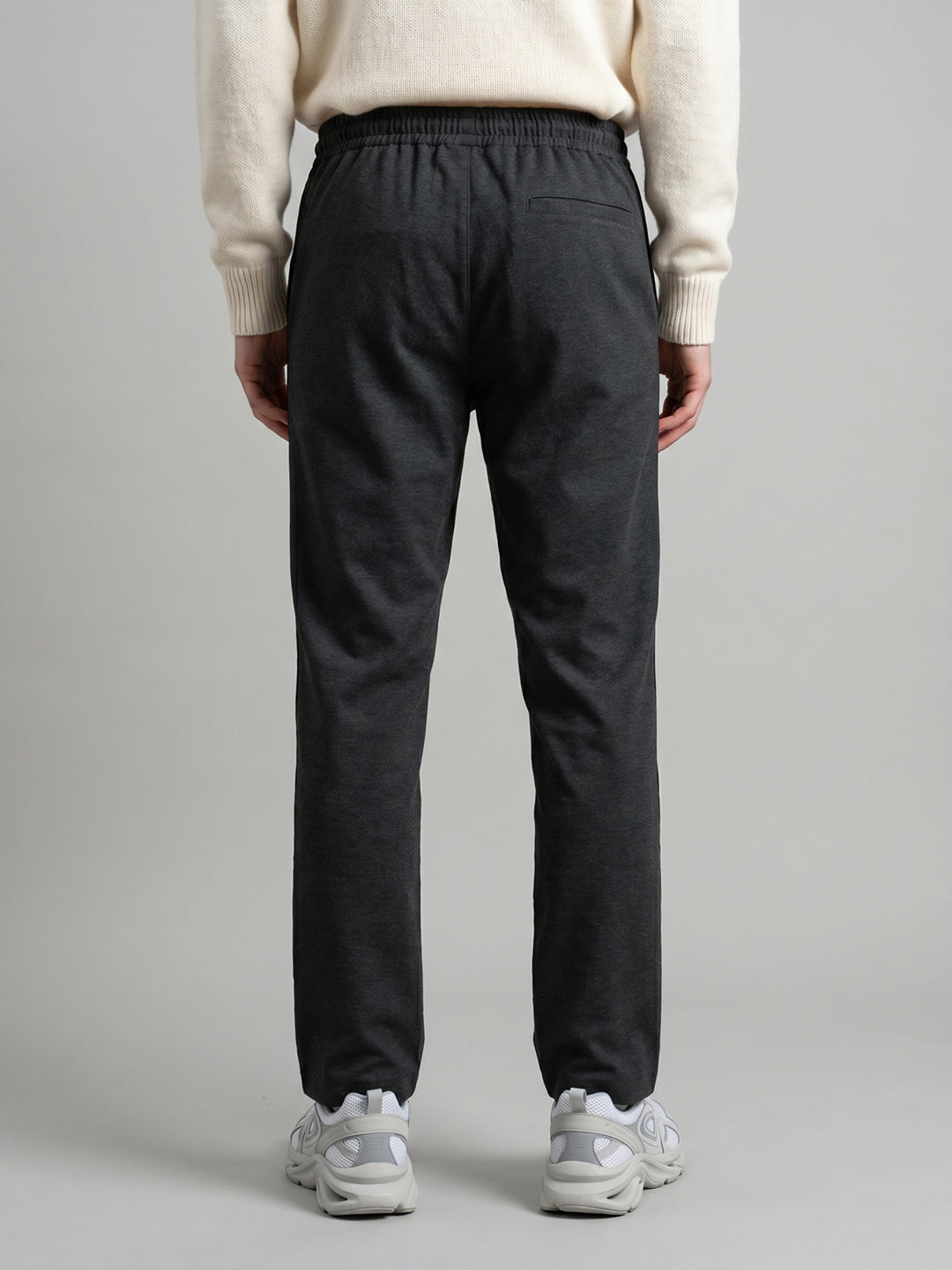 Men Grey Solid Regular Fit Lower