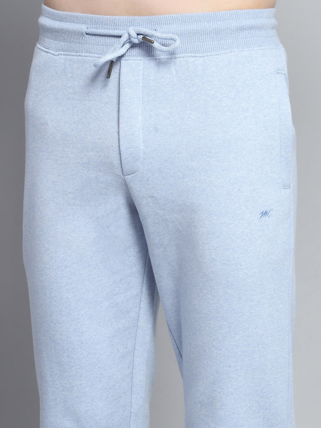 Men Sky Blue Solid Lower