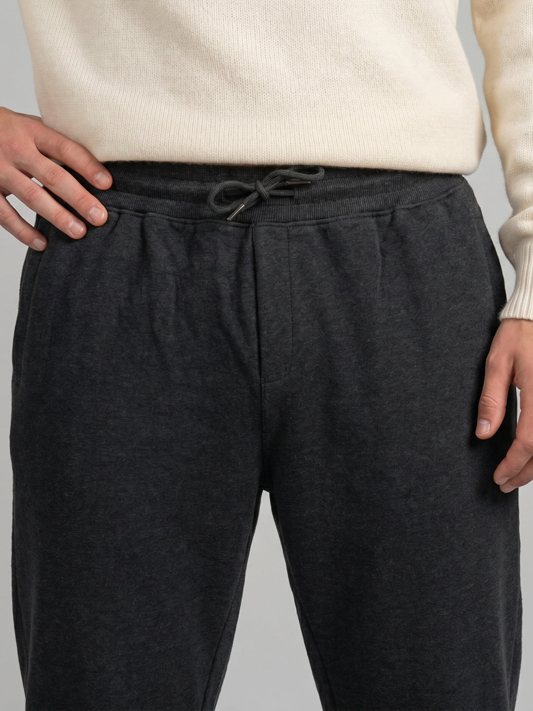 Men Grey Solid Regular Fit Lower
