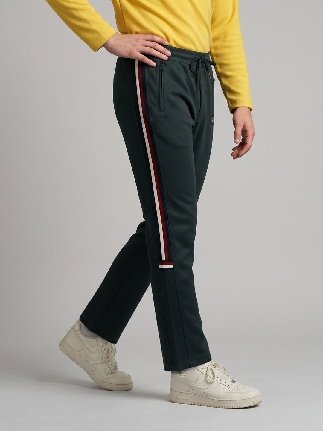 Men Grey Solid Regular Fit Lower