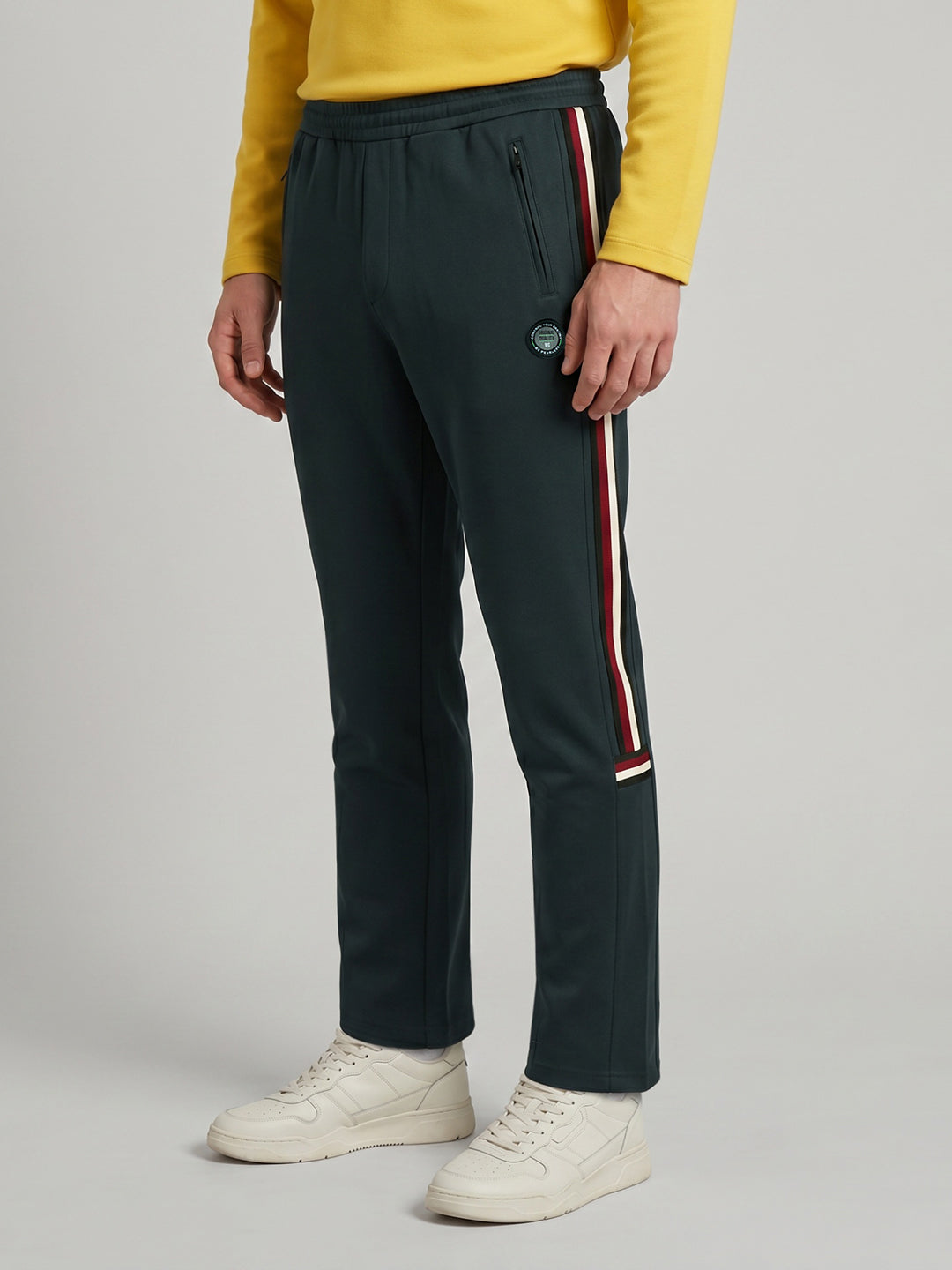 Men Grey Solid Regular Fit Lower