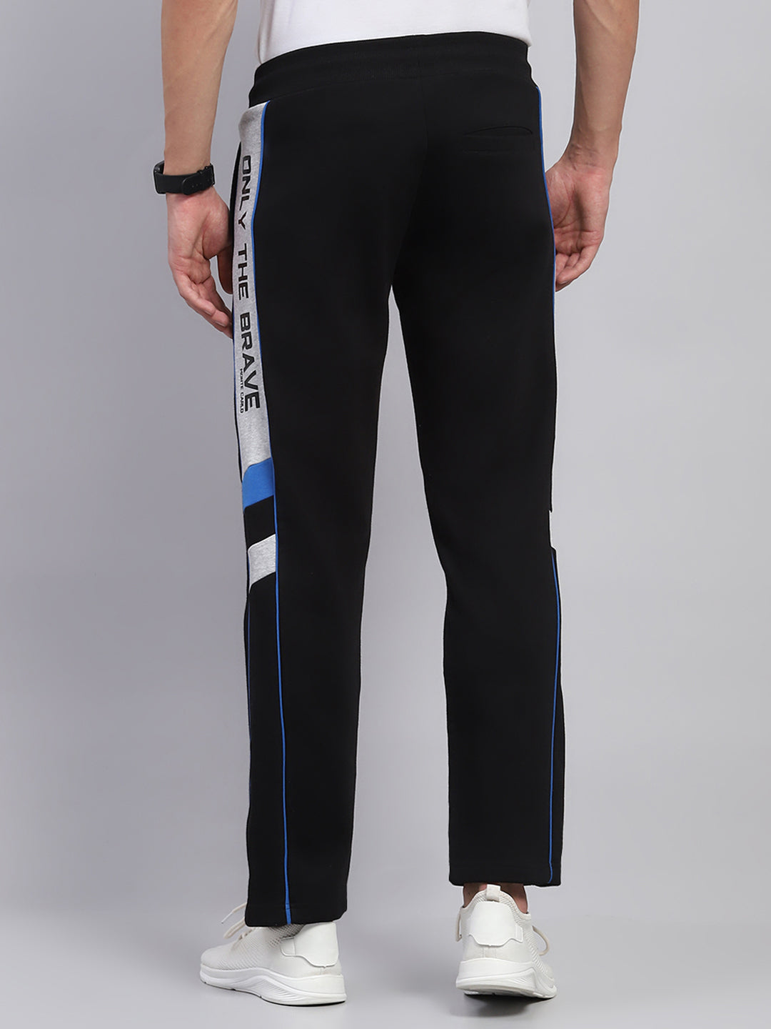Men Black Printed Regular Fit Winter Lower
