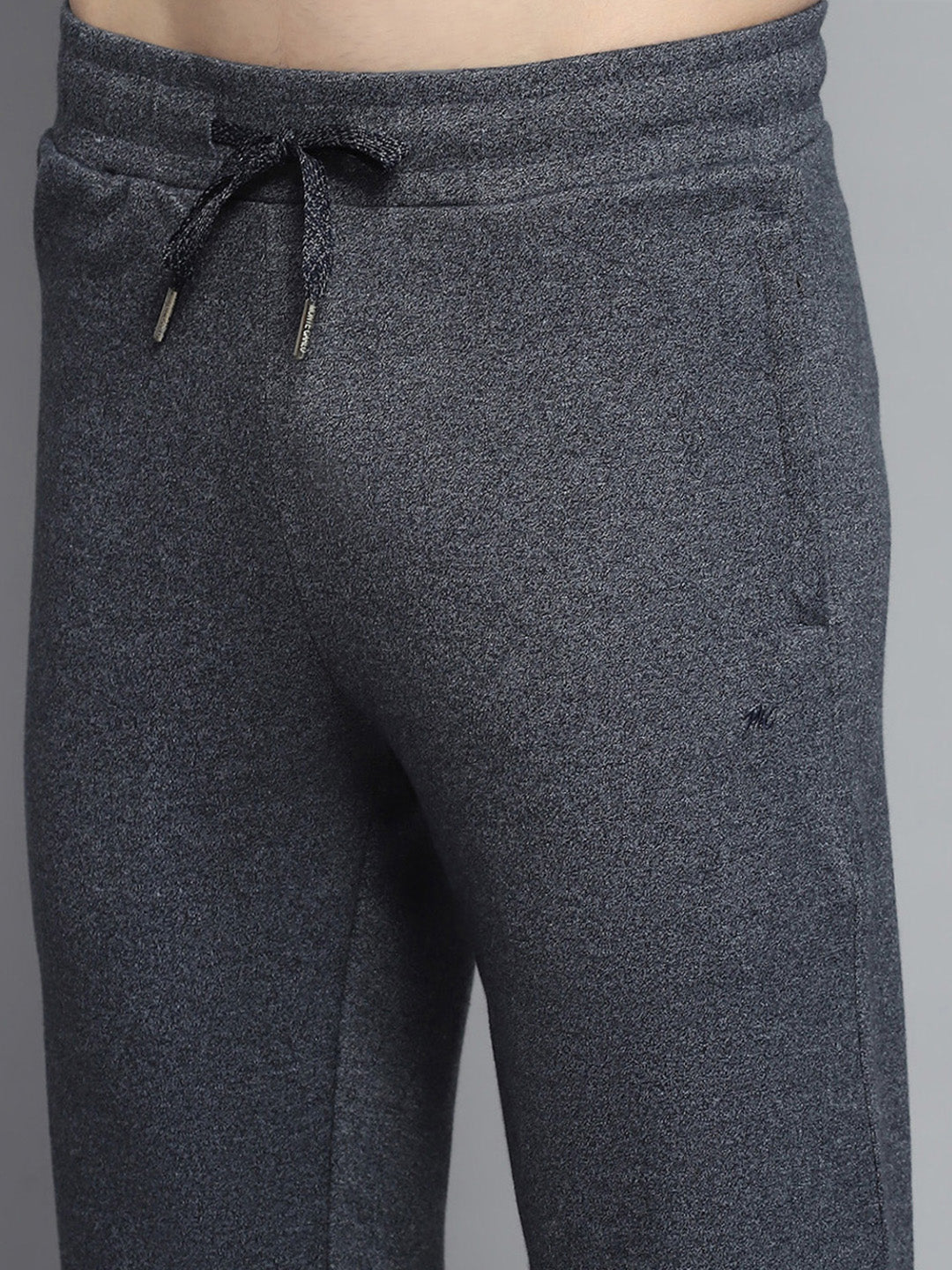 Men Navy Blue Solid Collar Full Sleeve Winter Tracksuit