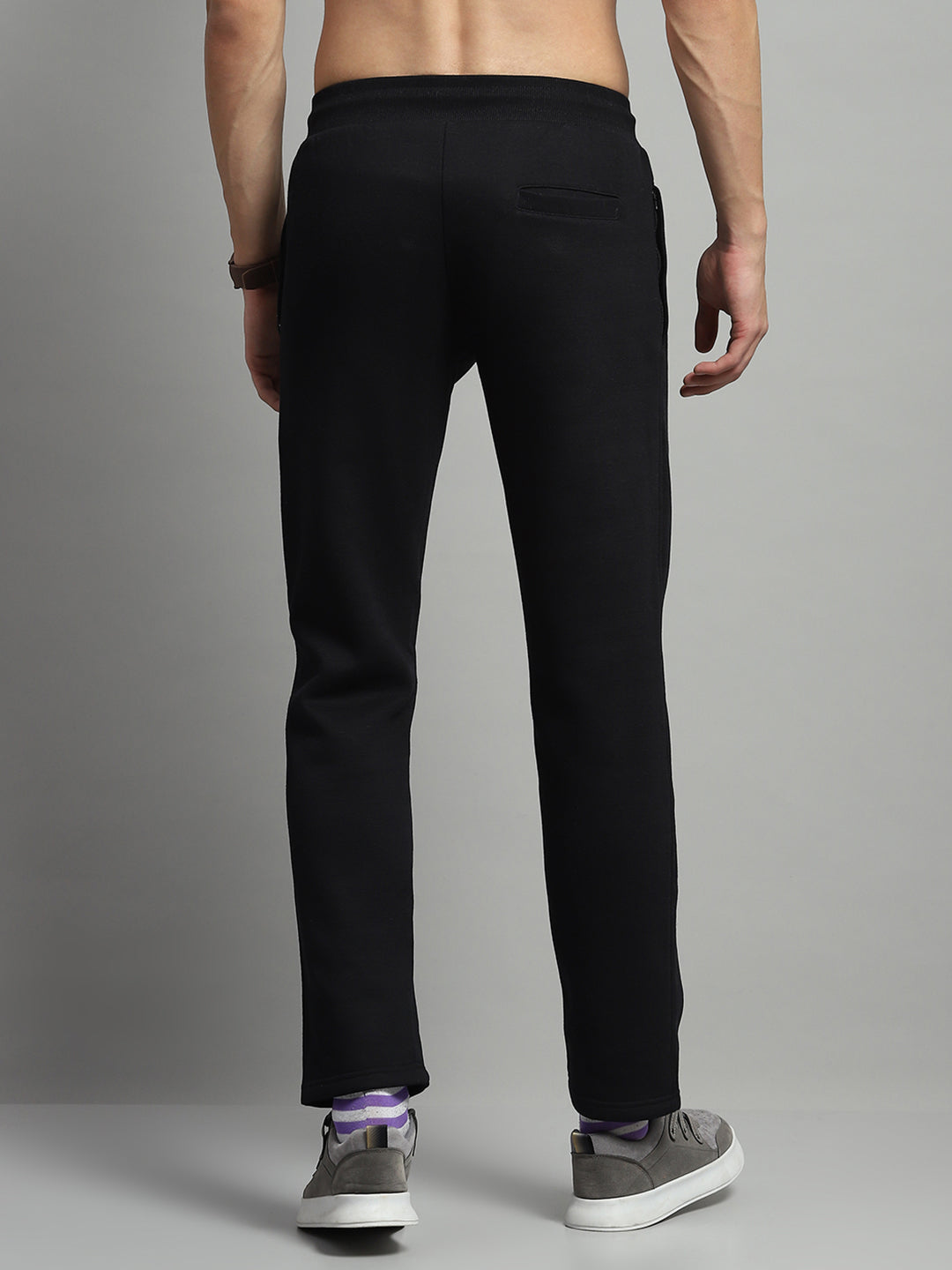 Luxuria Men Black Self Design Lower