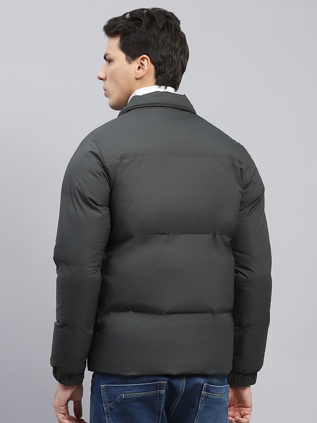 Men Green Solid Detachable Hood Full Sleeve Jacket