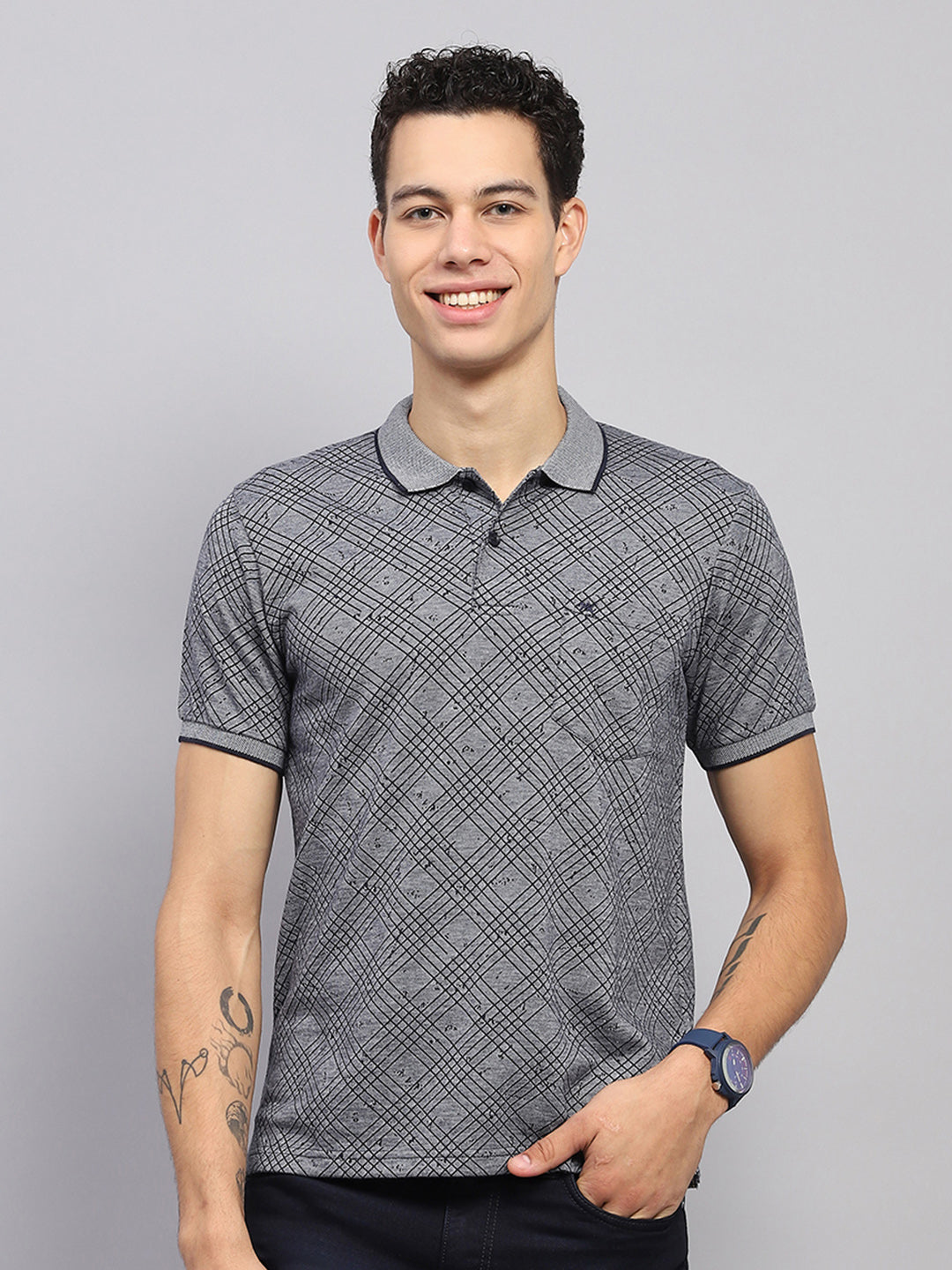 Shirt Template Black And Grey Polo Shirt Global Republic Black