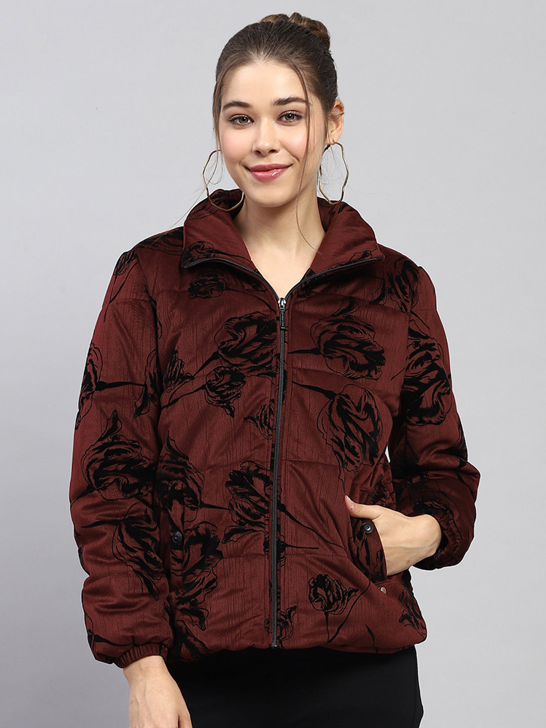 Vivo Faraji Long Sleeve Jacket - Maroon main image 1