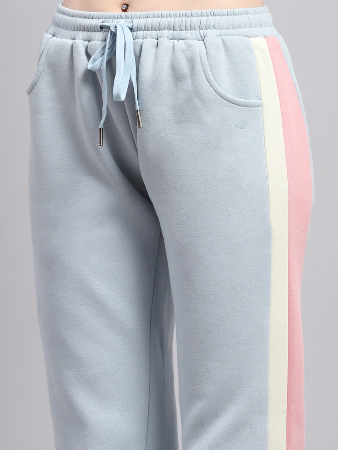 Women Sky Blue Printed Regular Fit Winter Lower