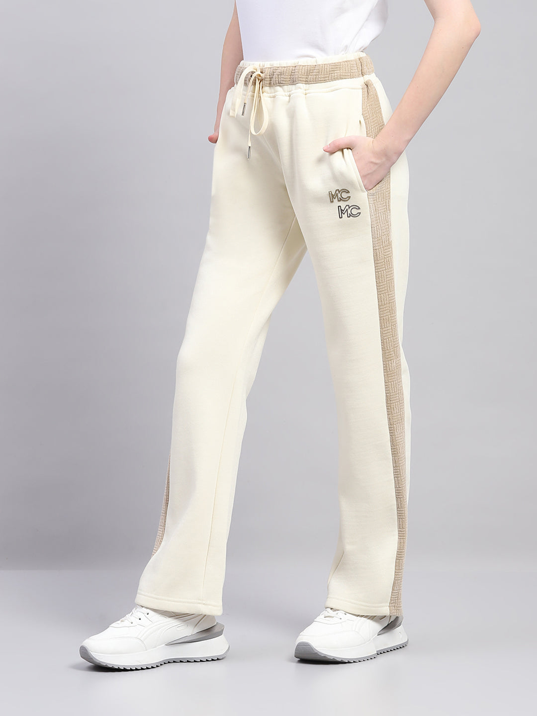 Women Beige Printed Regular Fit Lower