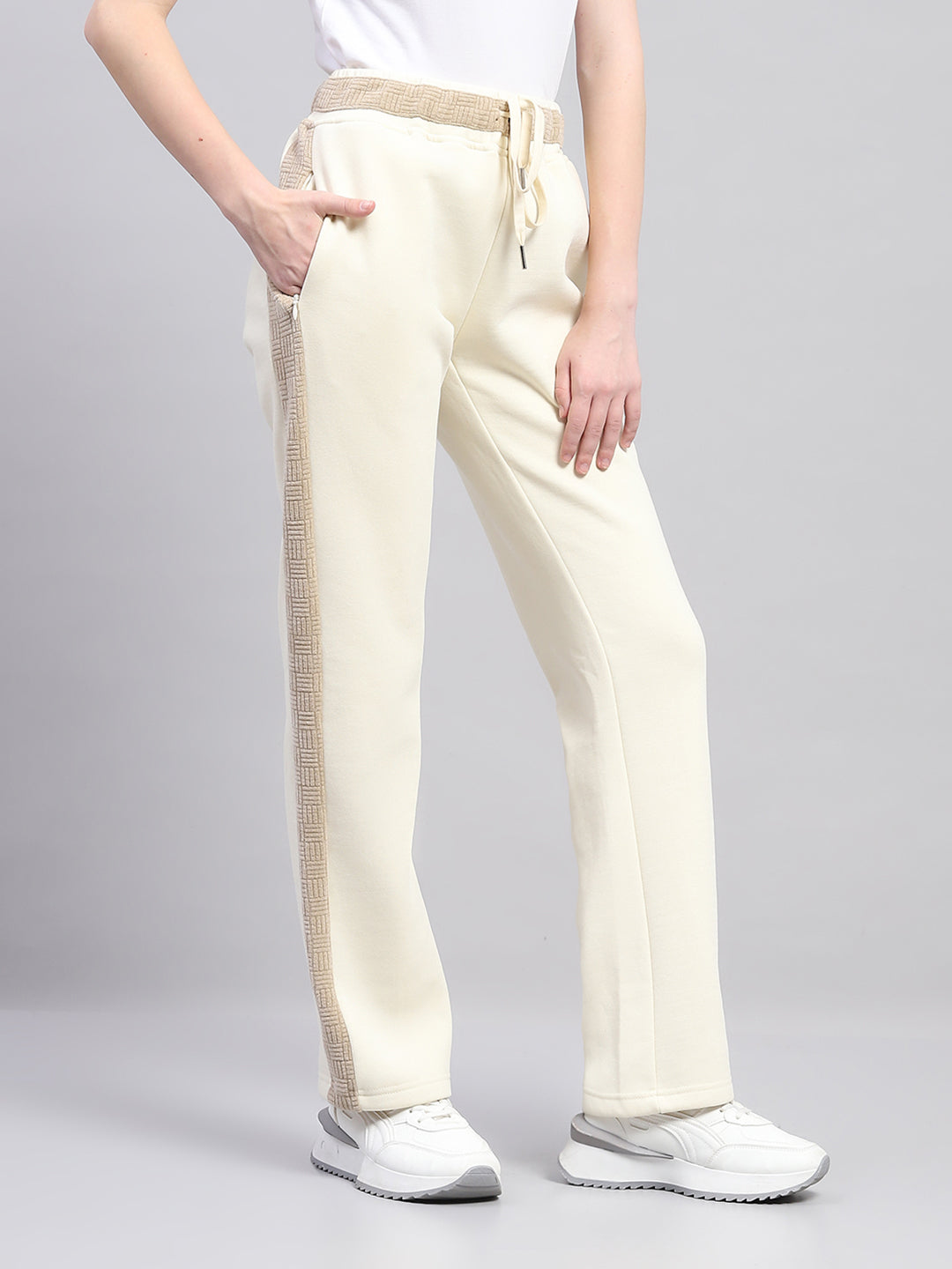 Women Beige Printed Regular Fit Lower