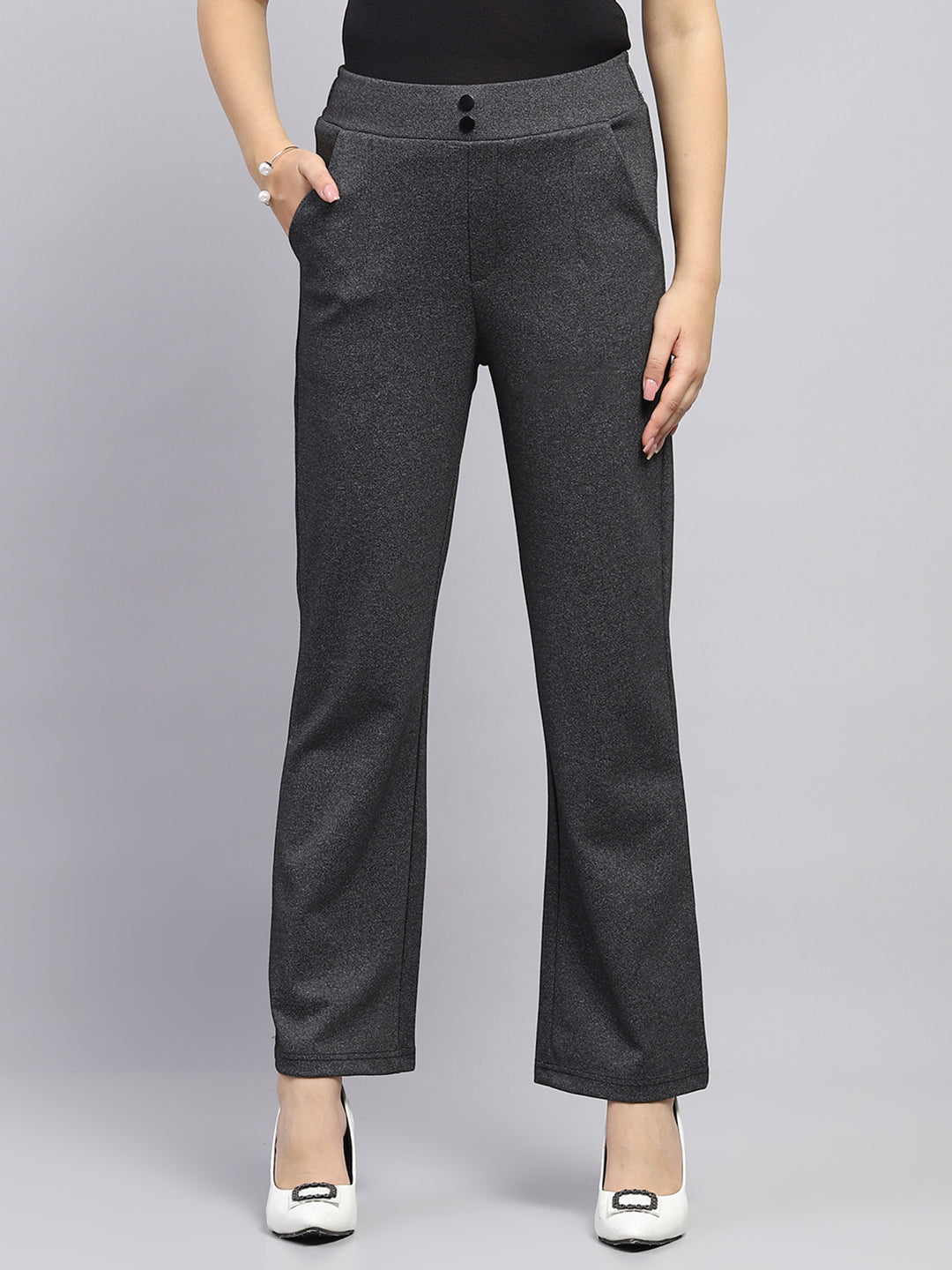 Women Grey Solid Jegging