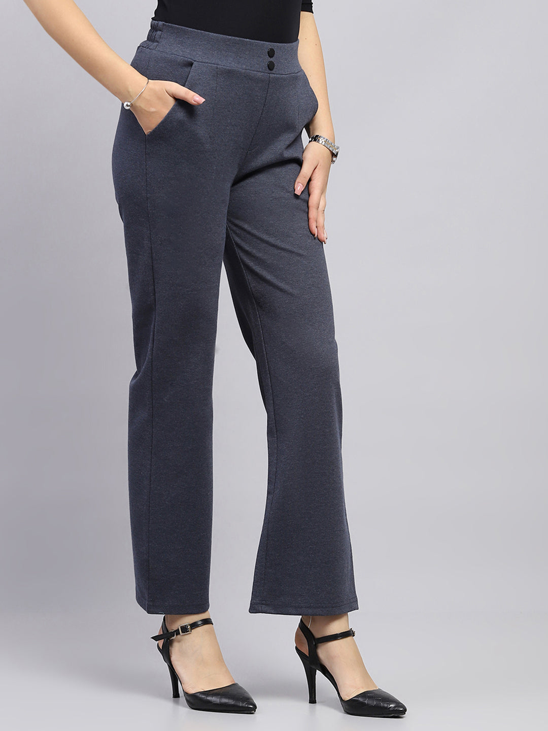 Women Blue Solid Jegging