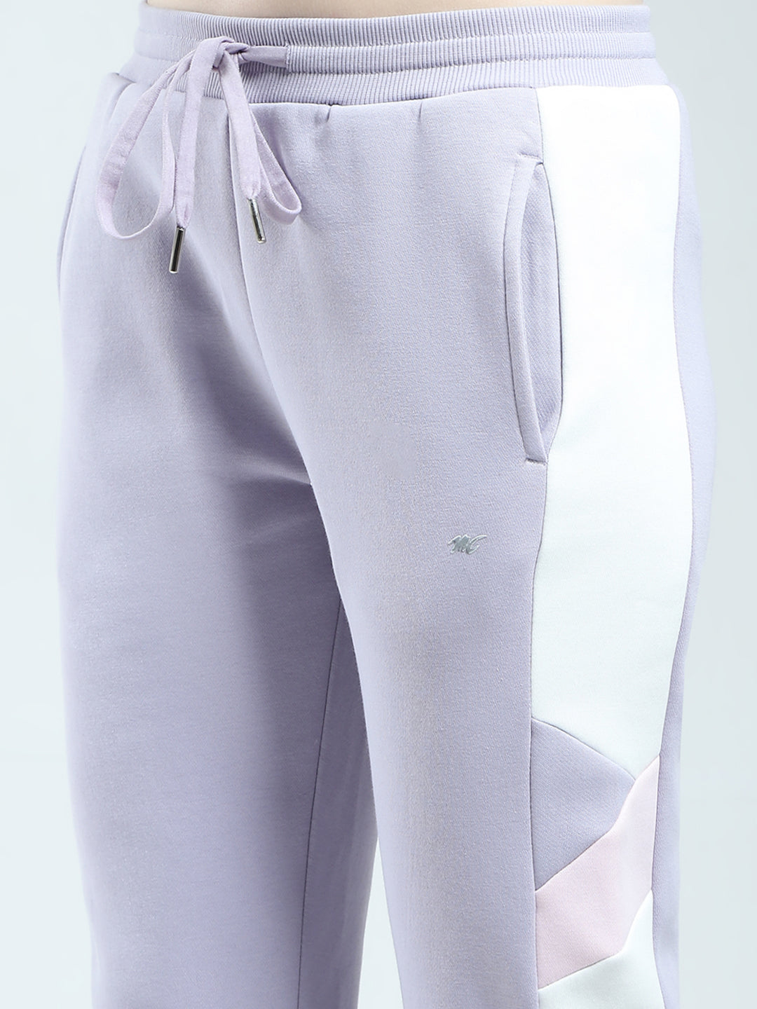 Women Purple Printed Round Neck Full Sleeve Winter Tracksuit