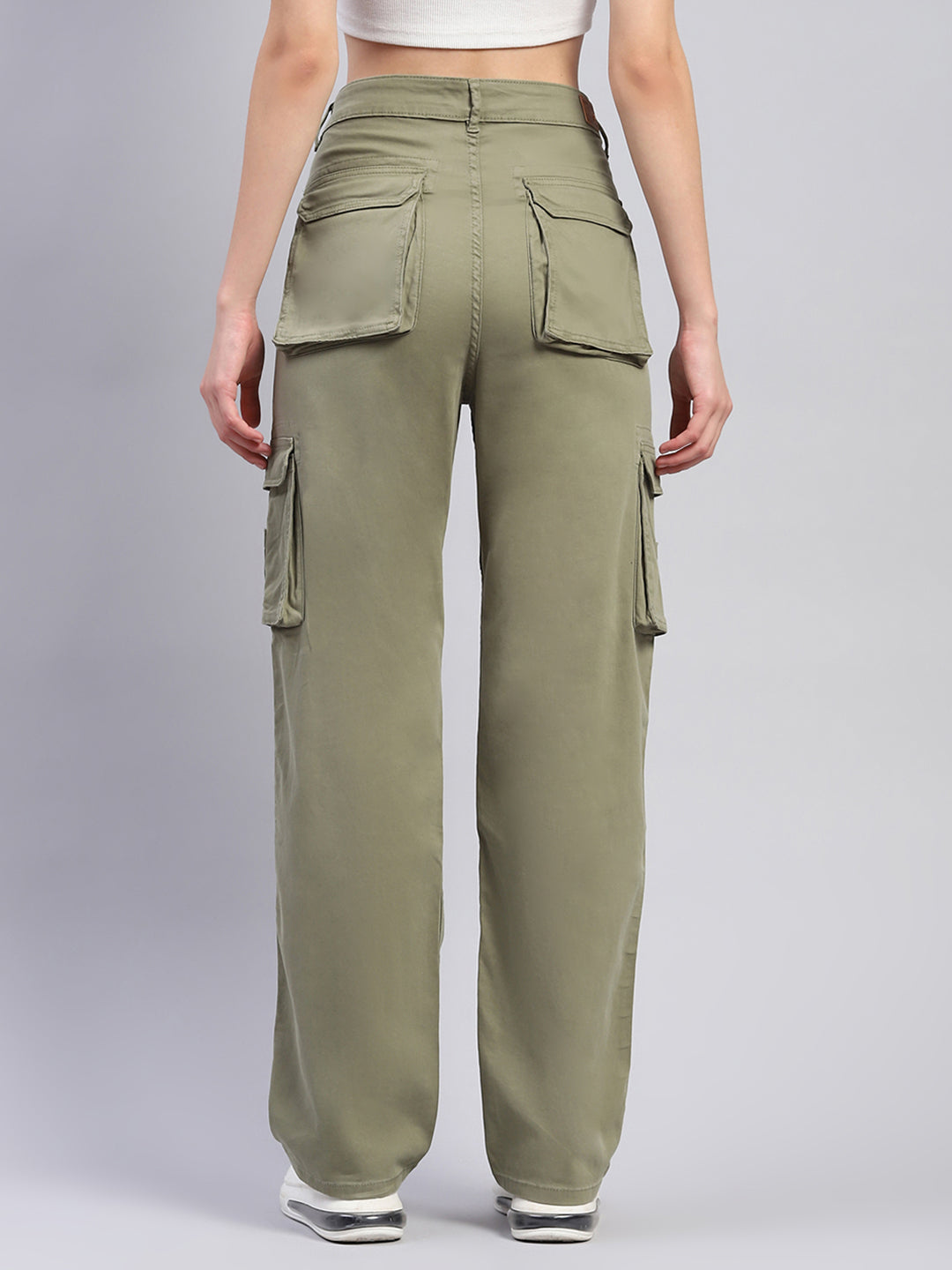 Women Olive Solid Cargo Cargo