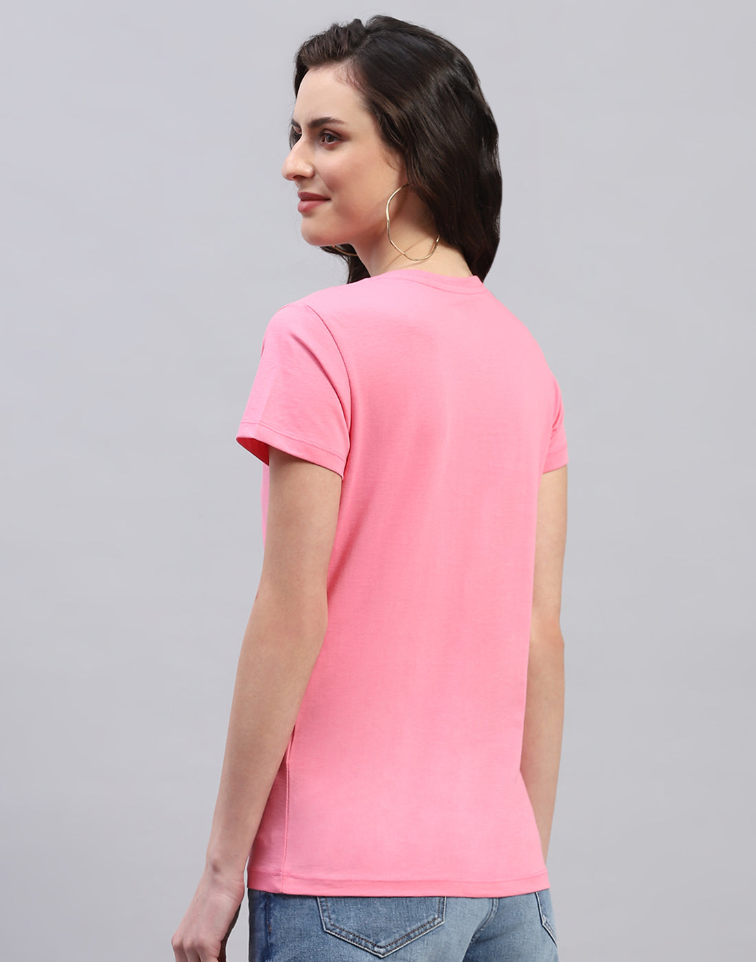 Women Off White & Pink Solid V Neck Half Sleeve Top (Pack of 2)