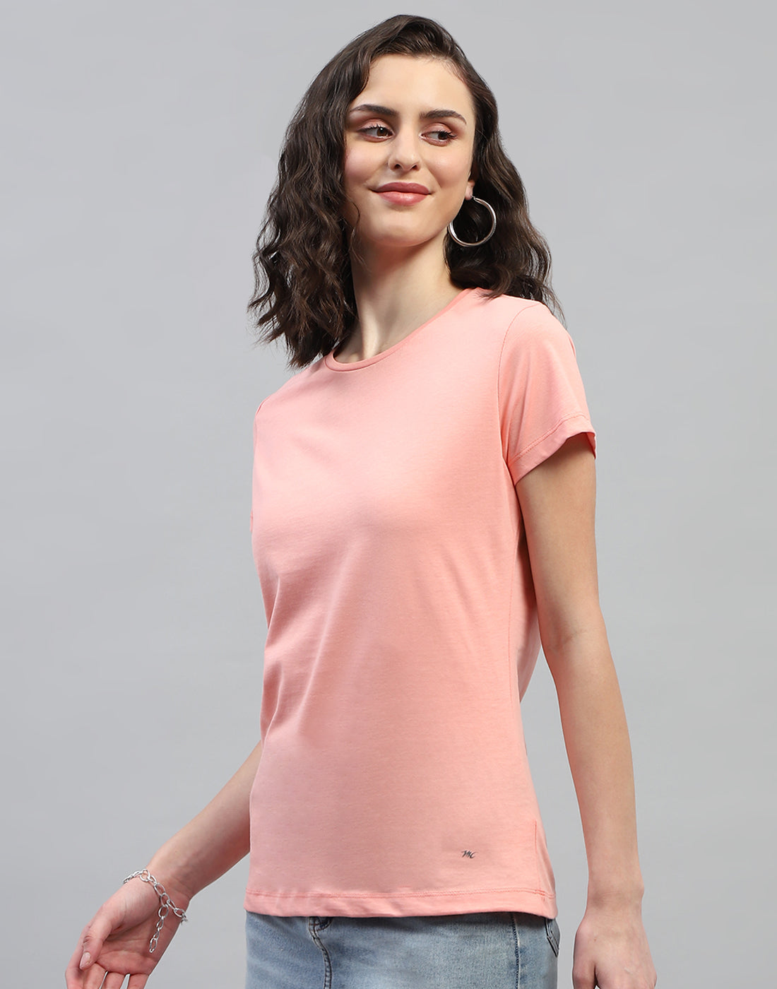 Women Pink & Sky Blue Solid Round Neck Half Sleeve Top (Pack of 2)