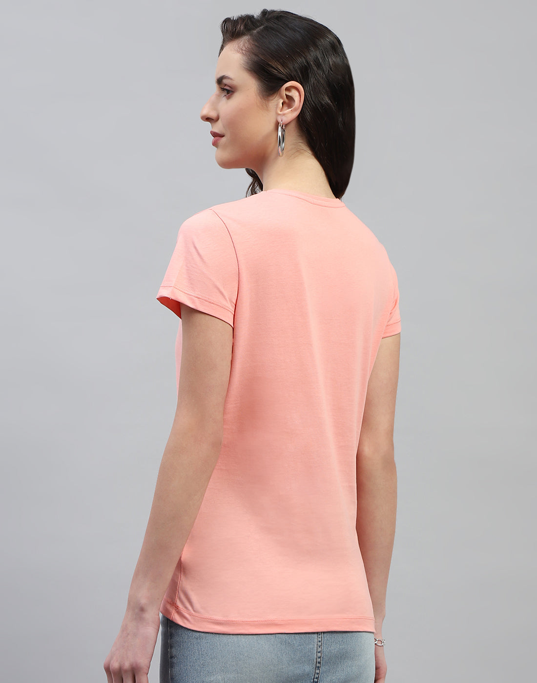 Women Pink & Sky Blue Solid Round Neck Half Sleeve Top (Pack of 2)