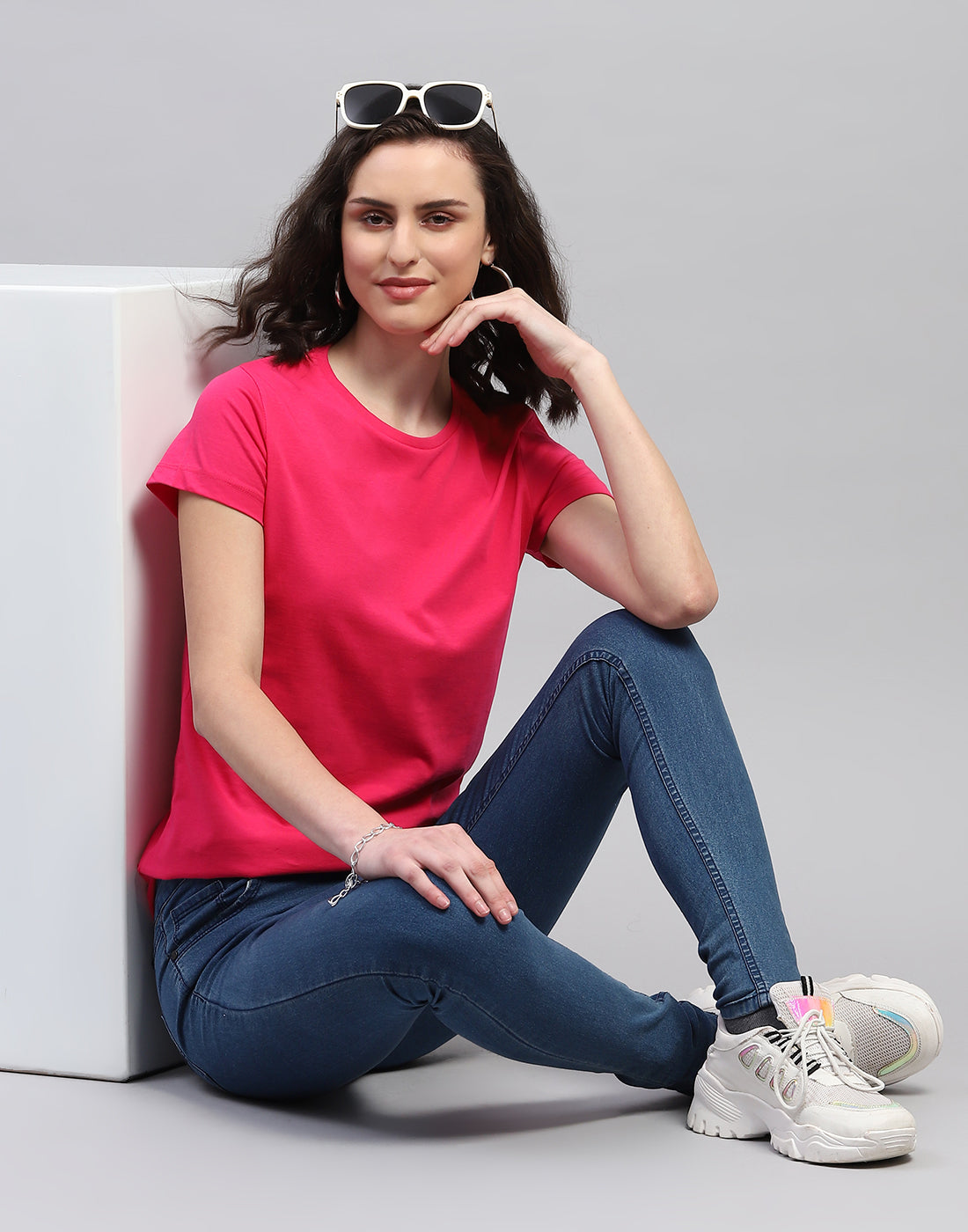 Women Yellow & Red Solid Round Neck Half Sleeve Top (Pack of 2)