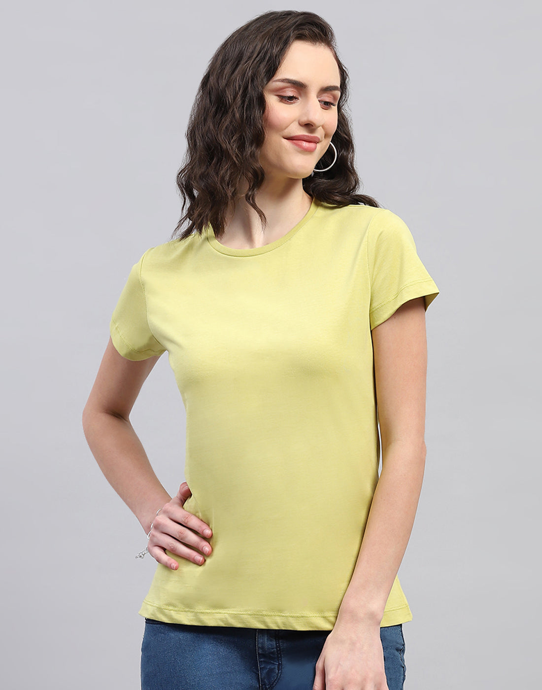 Women Yellow & Red Solid Round Neck Half Sleeve Top (Pack of 2)