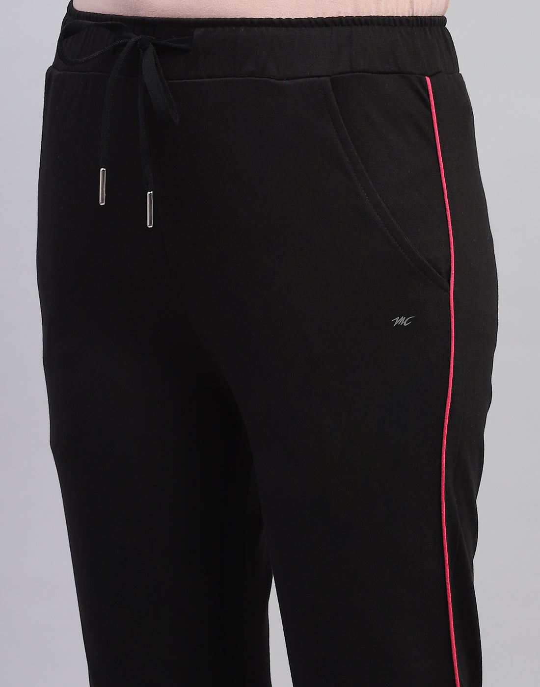 Women Black Solid Regular Fit Lower