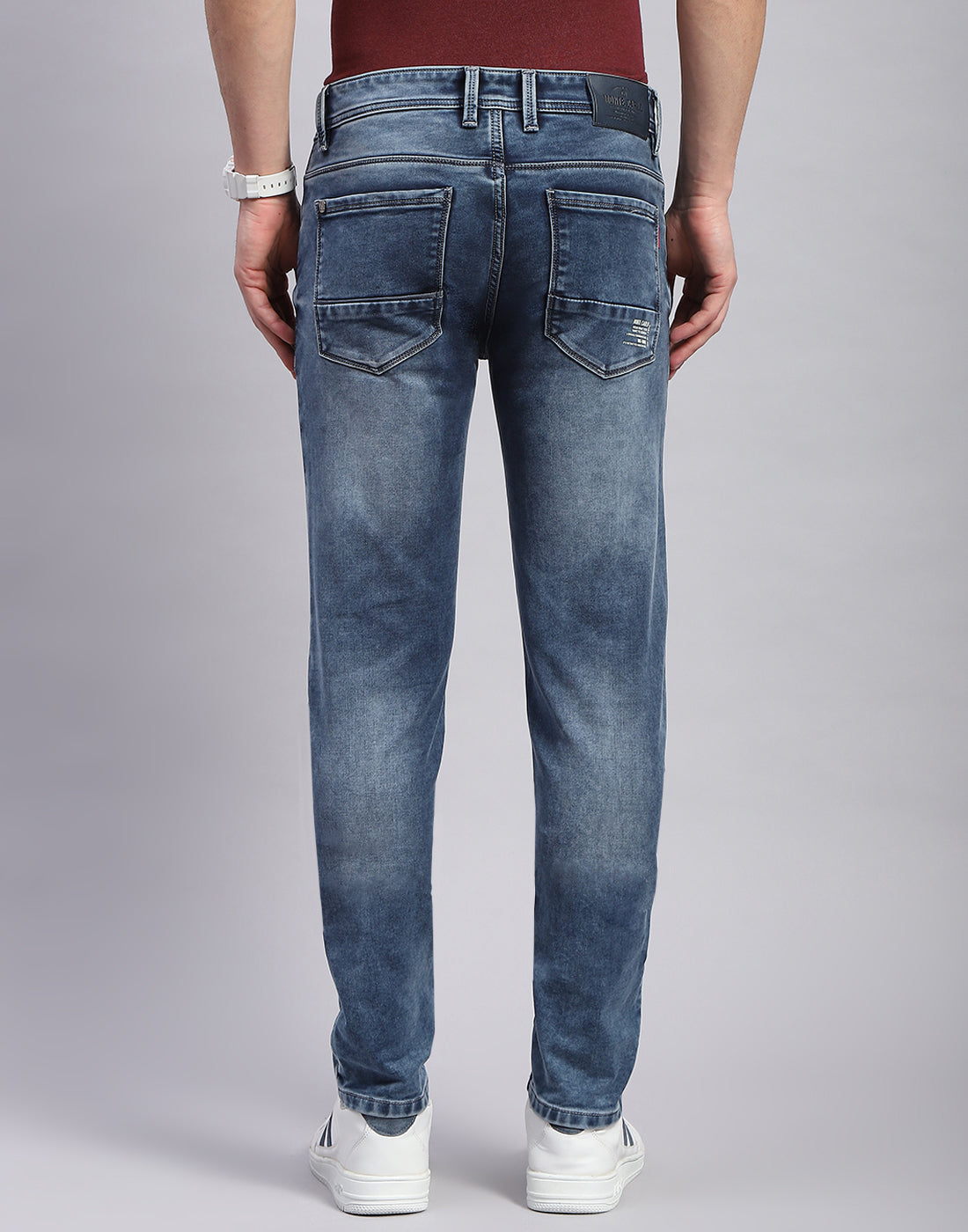 Men Blue Light Wash Skinny Fit Denim