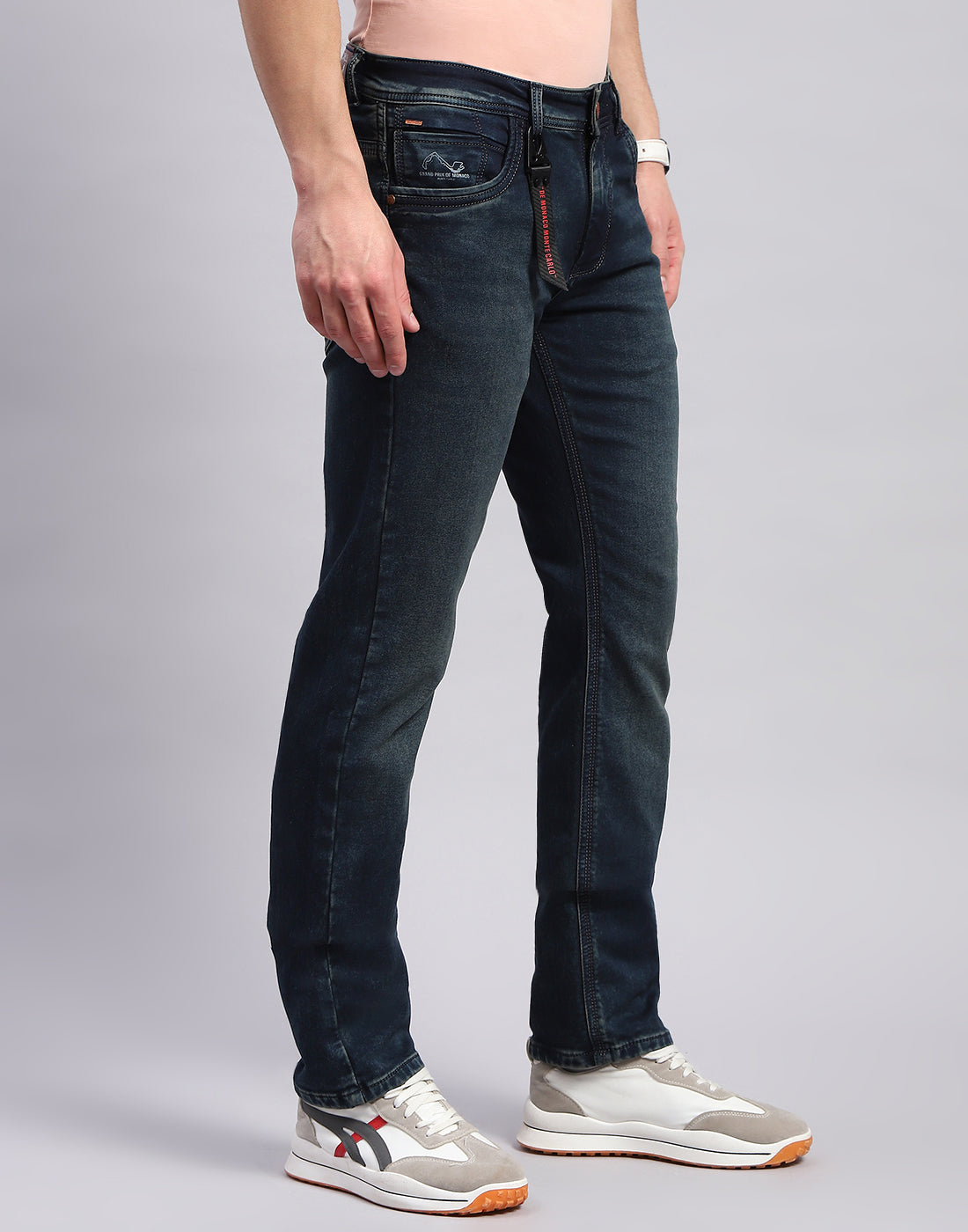 Men Blue Light Wash Regular Fit Denim