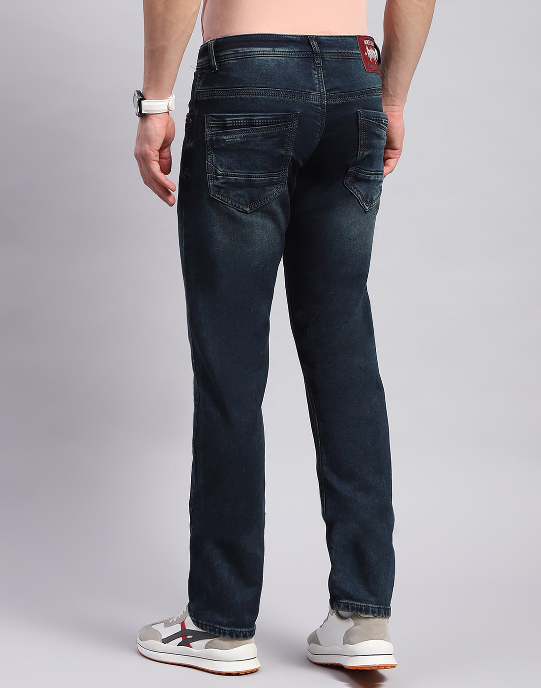 Men Blue Light Wash Regular Fit Denim