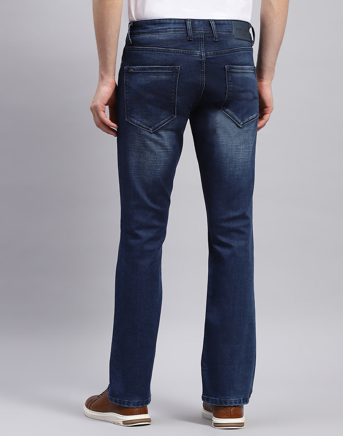 Men Blue Solid Bootcut Denim