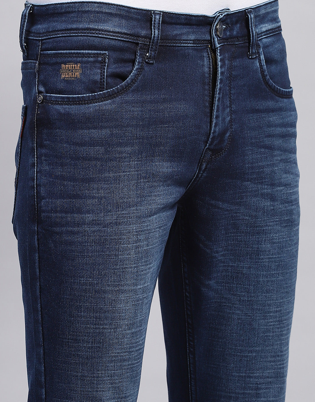 Men Blue Solid Bootcut Denim