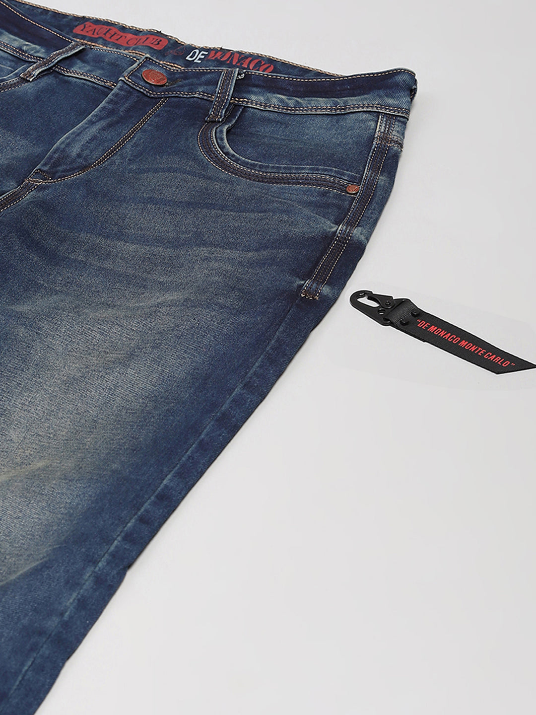 Men Blue Solid Bootcut Denim