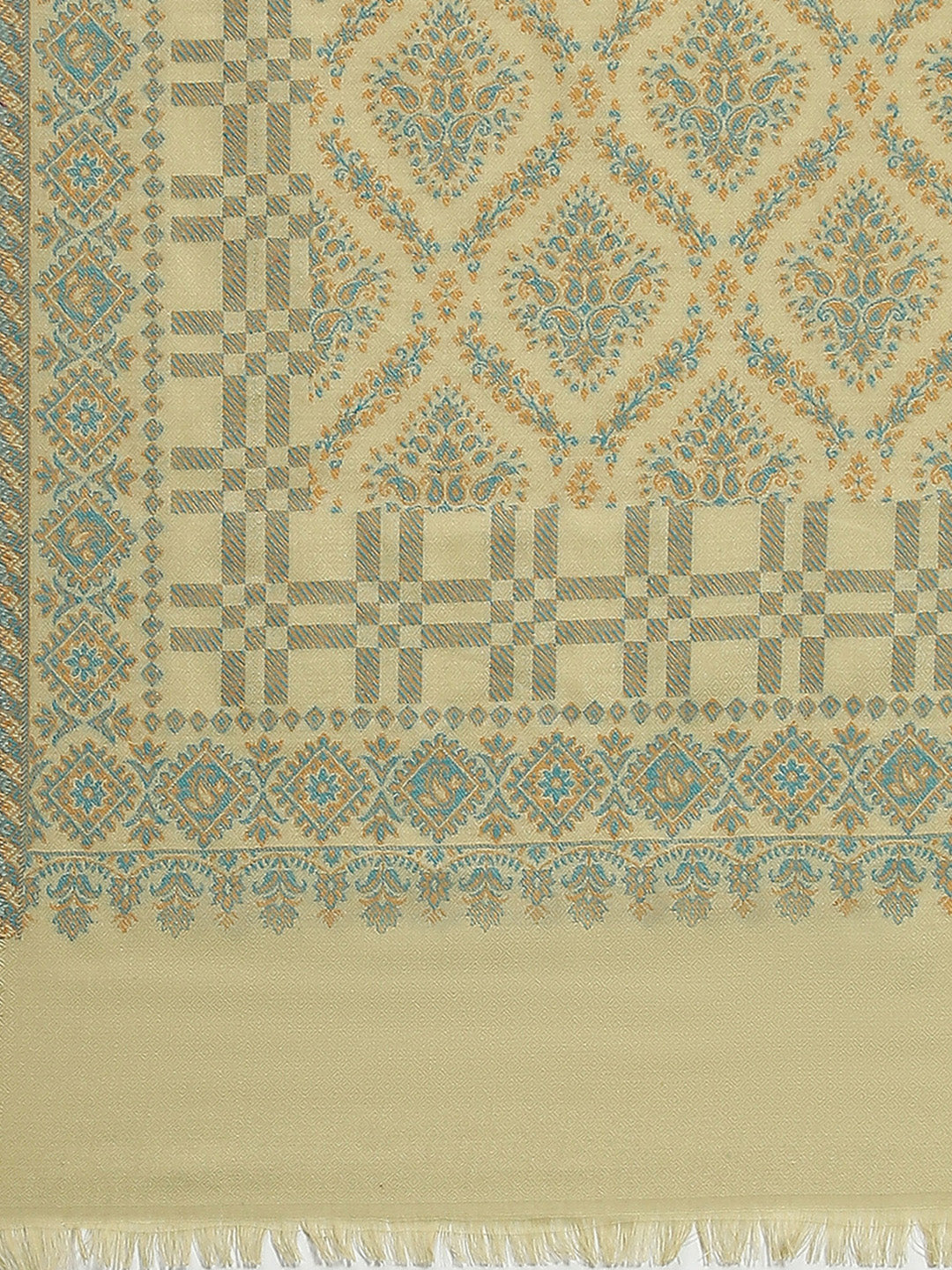 Women Green Self Design Shawl