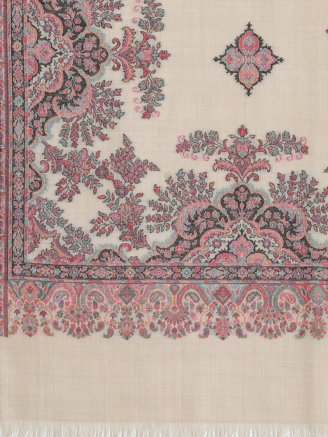 Women Beige Self Design Shawl