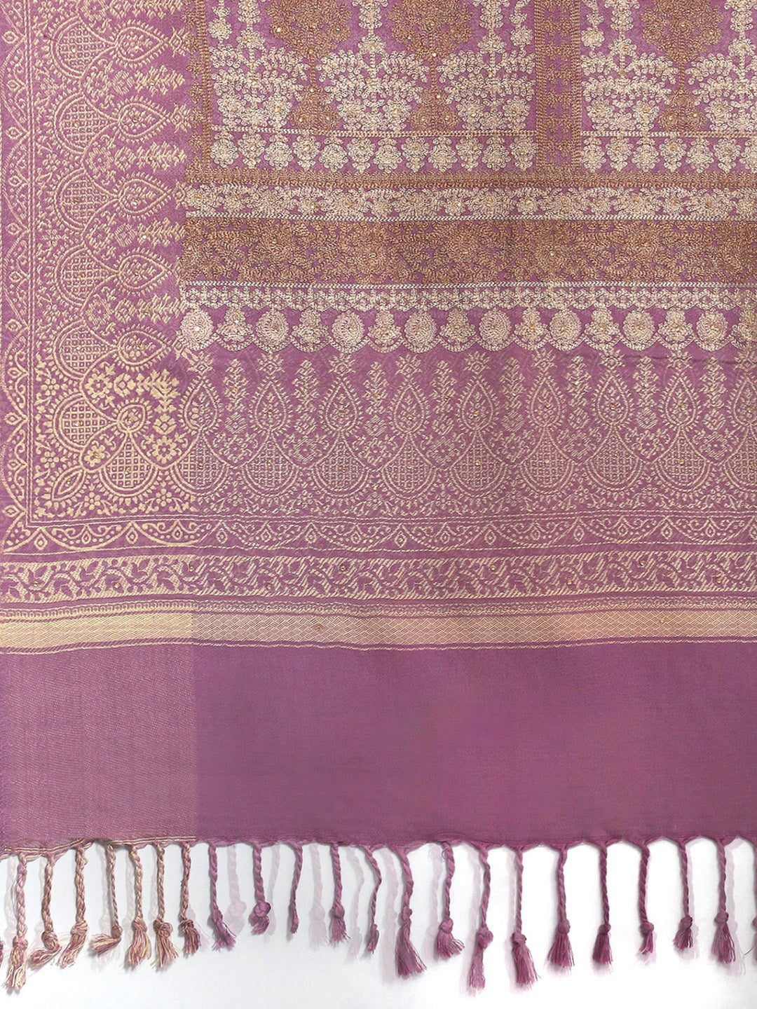 Women Purple Self Design Shawl